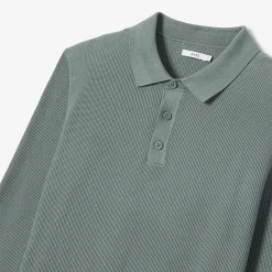 Best Polo met knopen in textuurstof Trui