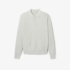 Best Sale Polo met knopen in textuurstof Trui