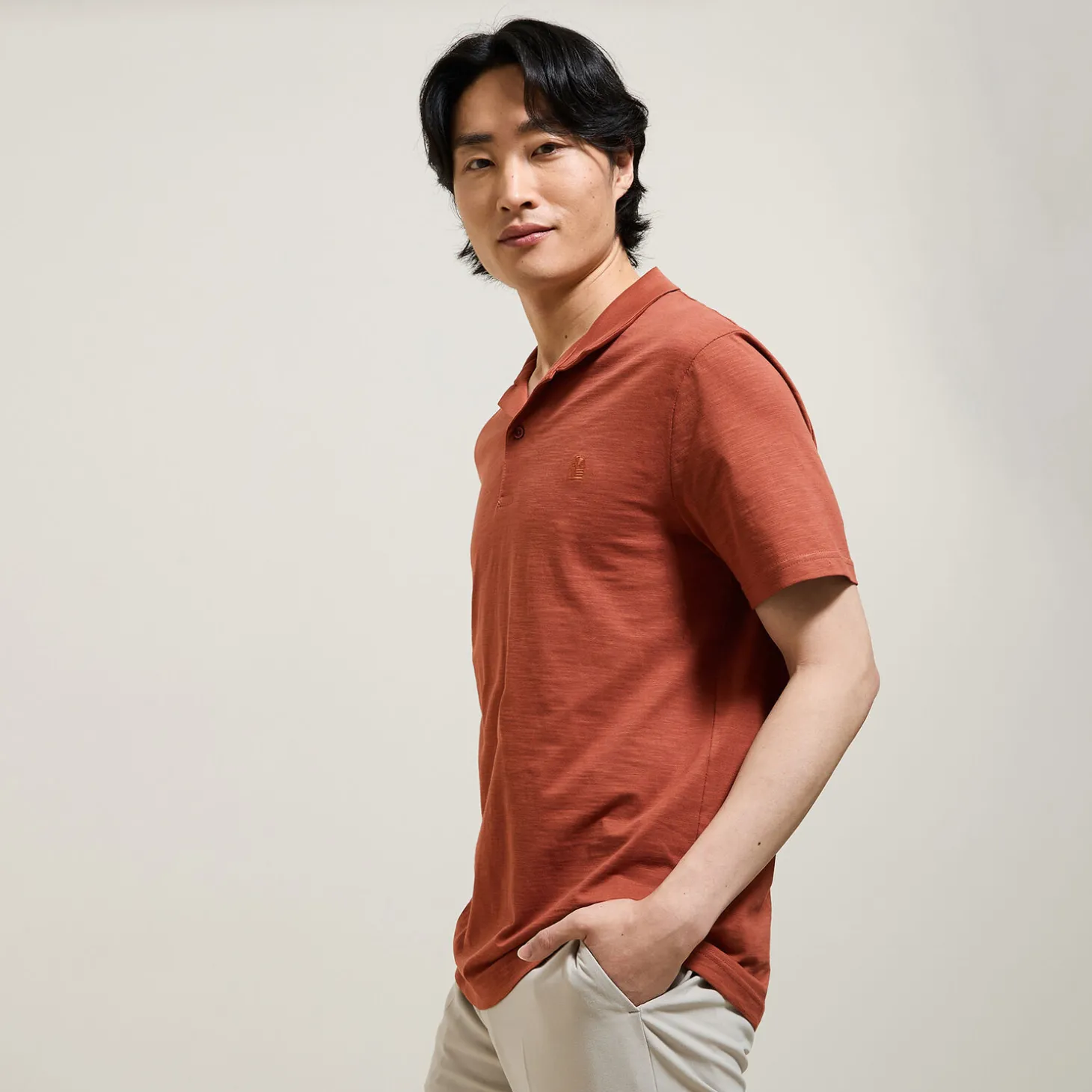 Cheap Polo met korte mouwen, borduursel op de borst en h Polo