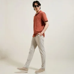 Cheap Polo met korte mouwen, borduursel op de borst en h Polo