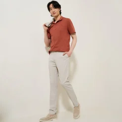 Cheap Polo met korte mouwen, borduursel op de borst en h Polo