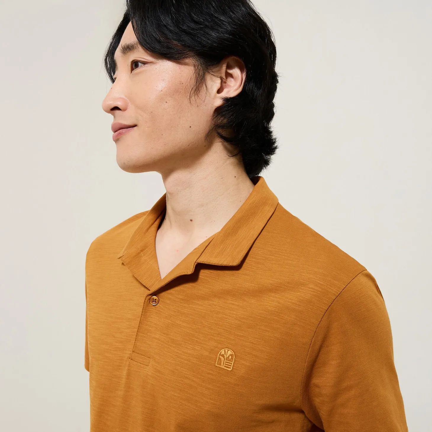 Online Polo met korte mouwen, borduursel op de borst en h Polo