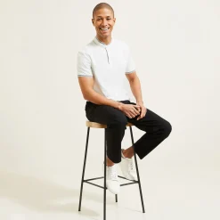 Best Sale Polo met korte mouwen en mao-kraag in piquékatoen Polo