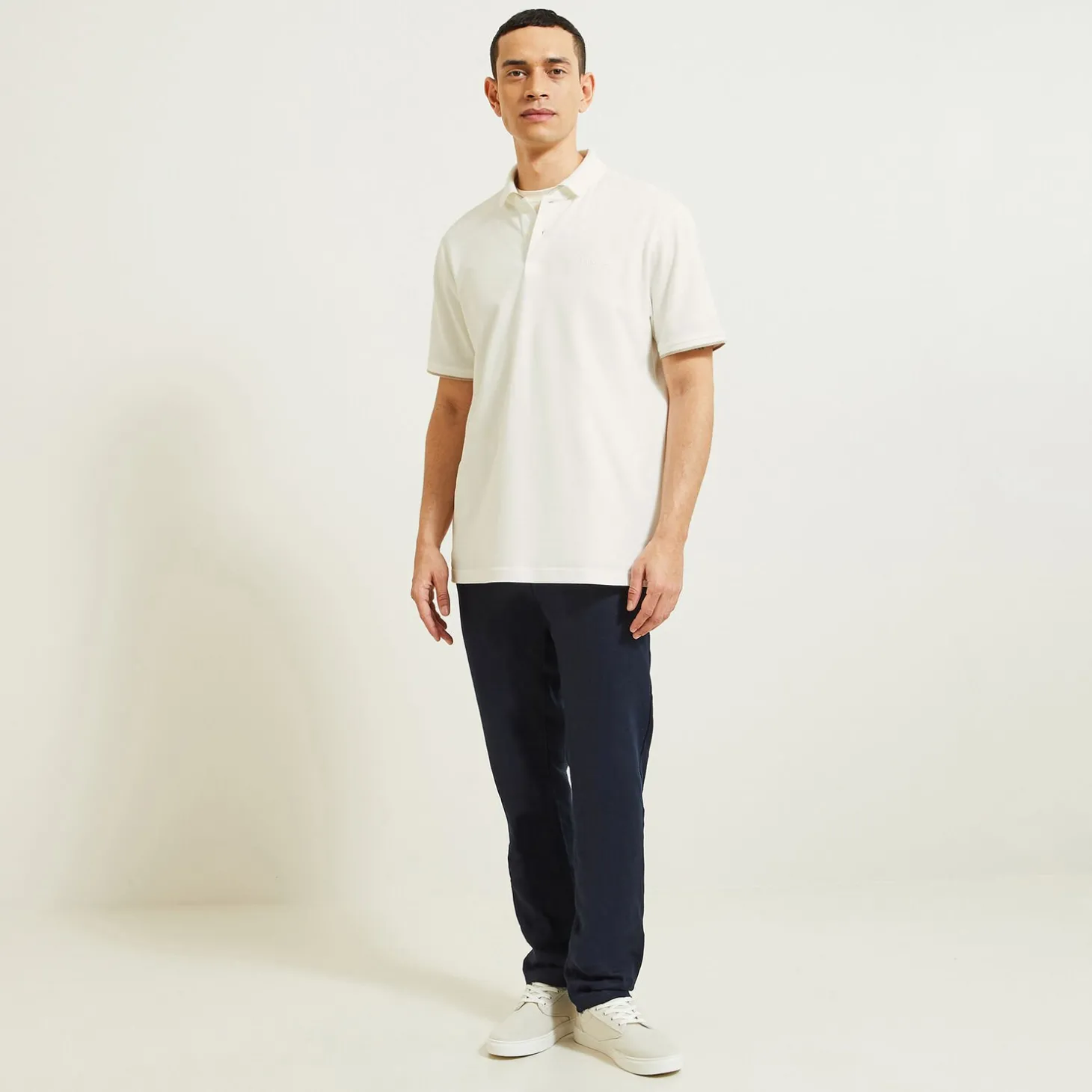 Store Polo met korte mouwen en borstprint Polo