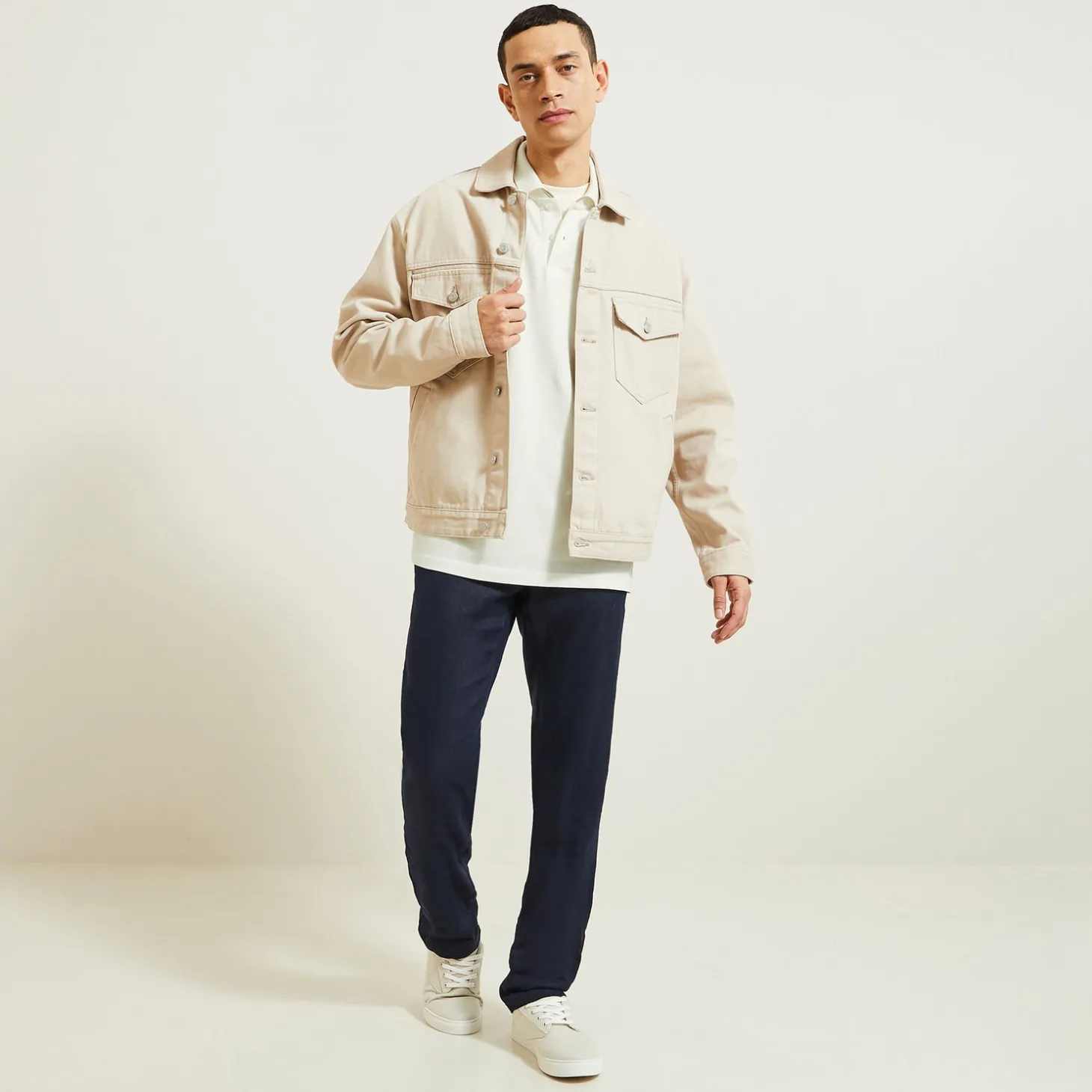 Store Polo met korte mouwen en borstprint Polo