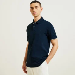 Cheap Polo met korte mouwen en borstprint Polo