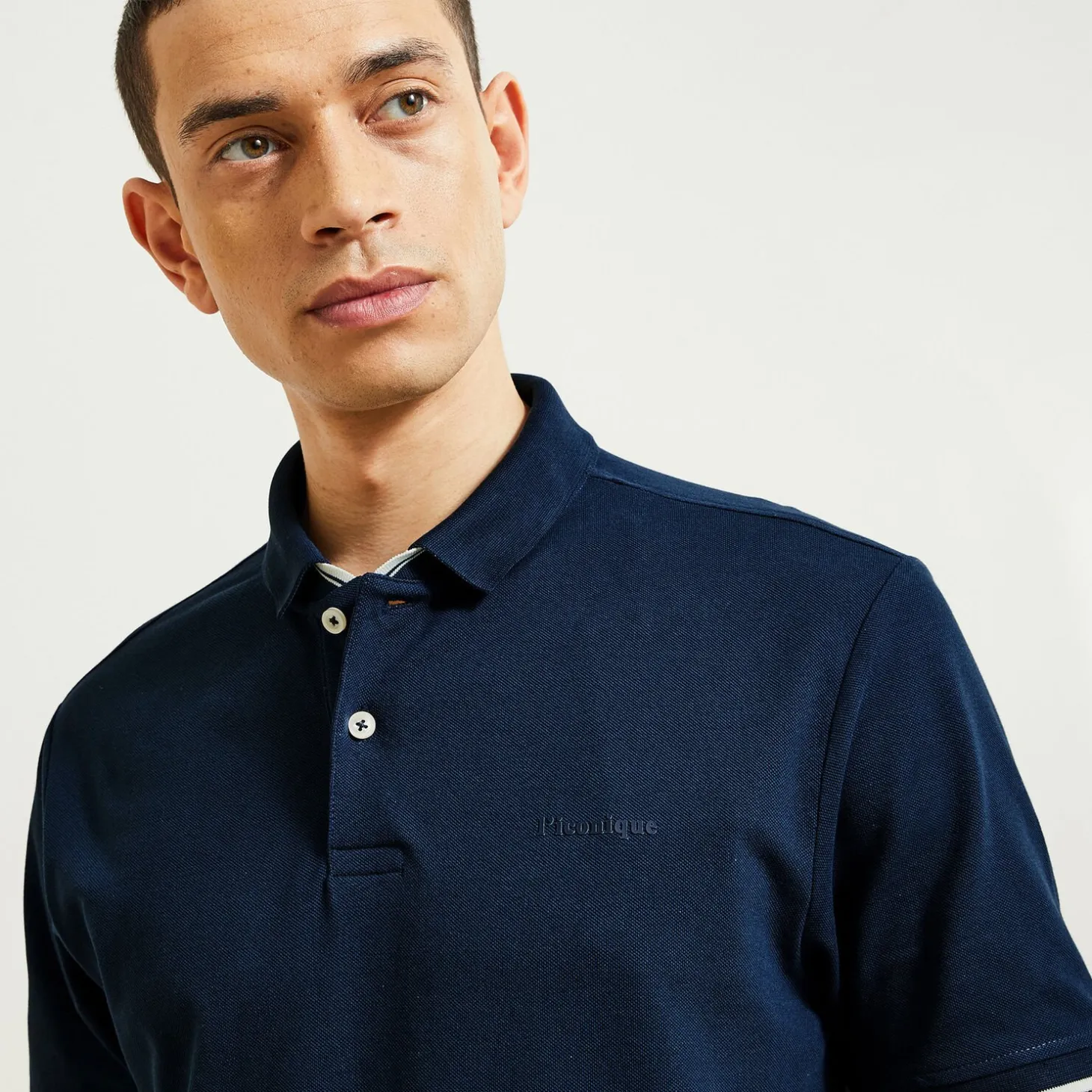 Cheap Polo met korte mouwen en borstprint Polo