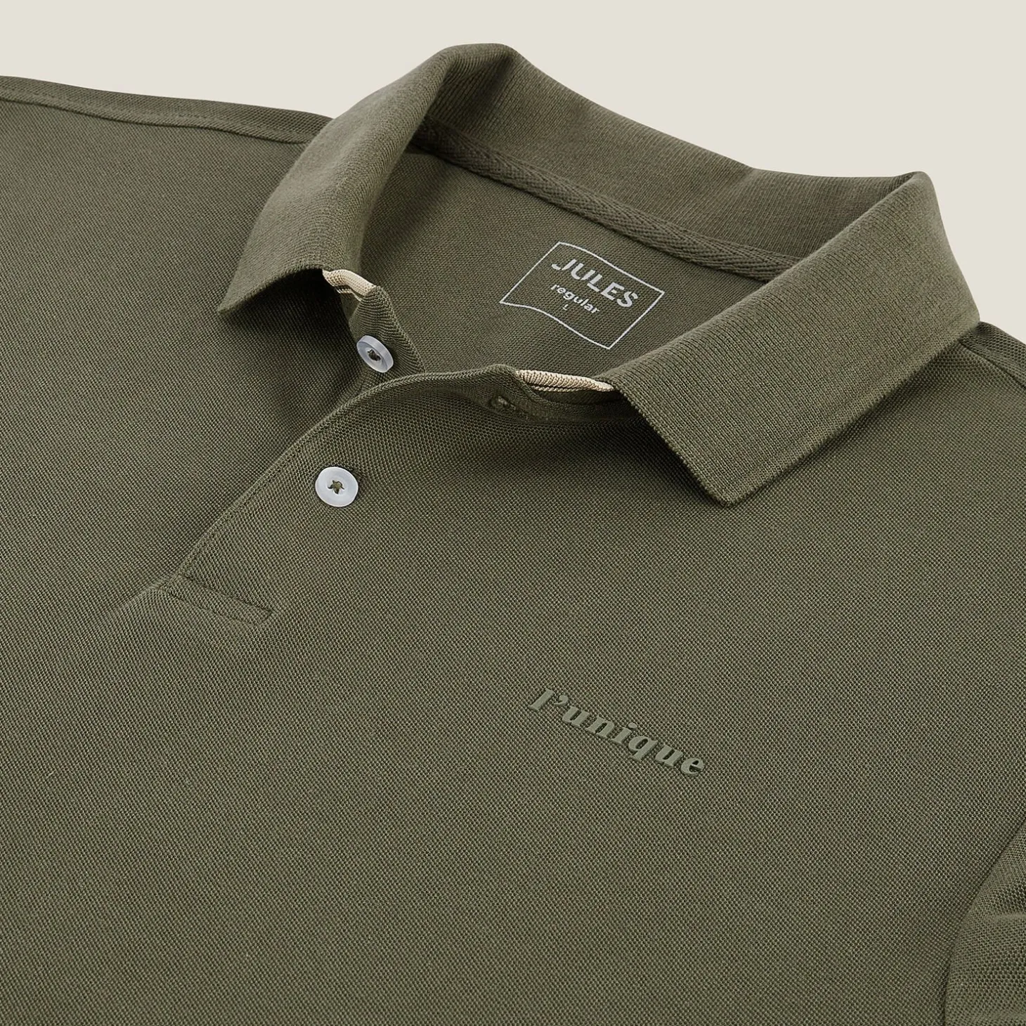 Online Polo met korte mouwen en borstprint Polo