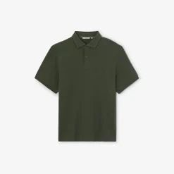 Fashion Polo met korte mouwen, visgraatmotief en Italiaans Polo