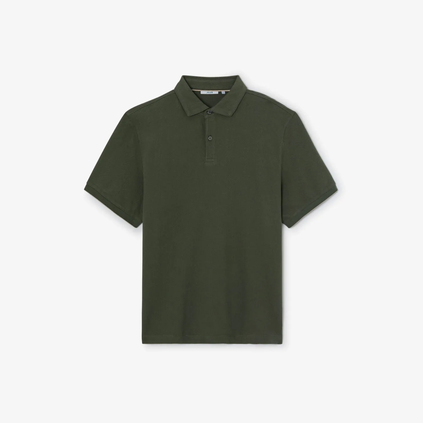 Fashion Polo met korte mouwen, visgraatmotief en Italiaans Polo