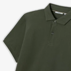 Fashion Polo met korte mouwen, visgraatmotief en Italiaans Polo