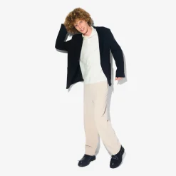 Fashion Polo met korte mouwen, visgraatmotief en Italiaans Polo