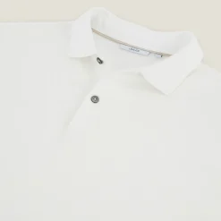 Fashion Polo met korte mouwen, visgraatmotief en Italiaans Polo