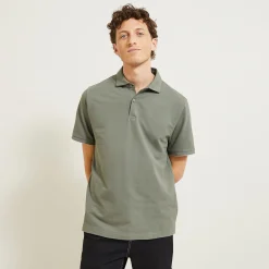 Hot Polo met korte mouwen, visgraatmotief en Italiaans Polo