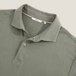 Hot Polo met korte mouwen, visgraatmotief en Italiaans Polo