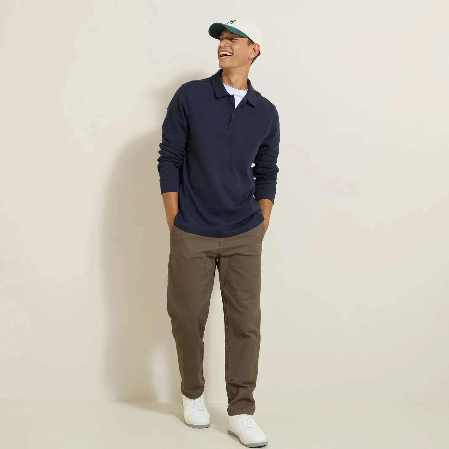 Hot Polo met lange mouwen en relax snit Polo