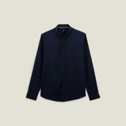 New Regular effen hemd in biokatoen Formele Overhemden|Overhemd