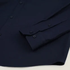 New Regular effen hemd in biokatoen Formele Overhemden|Overhemd