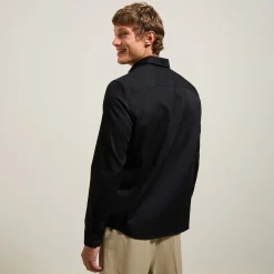 New Regular effen hemd in biokatoen Formele Overhemden|Overhemd