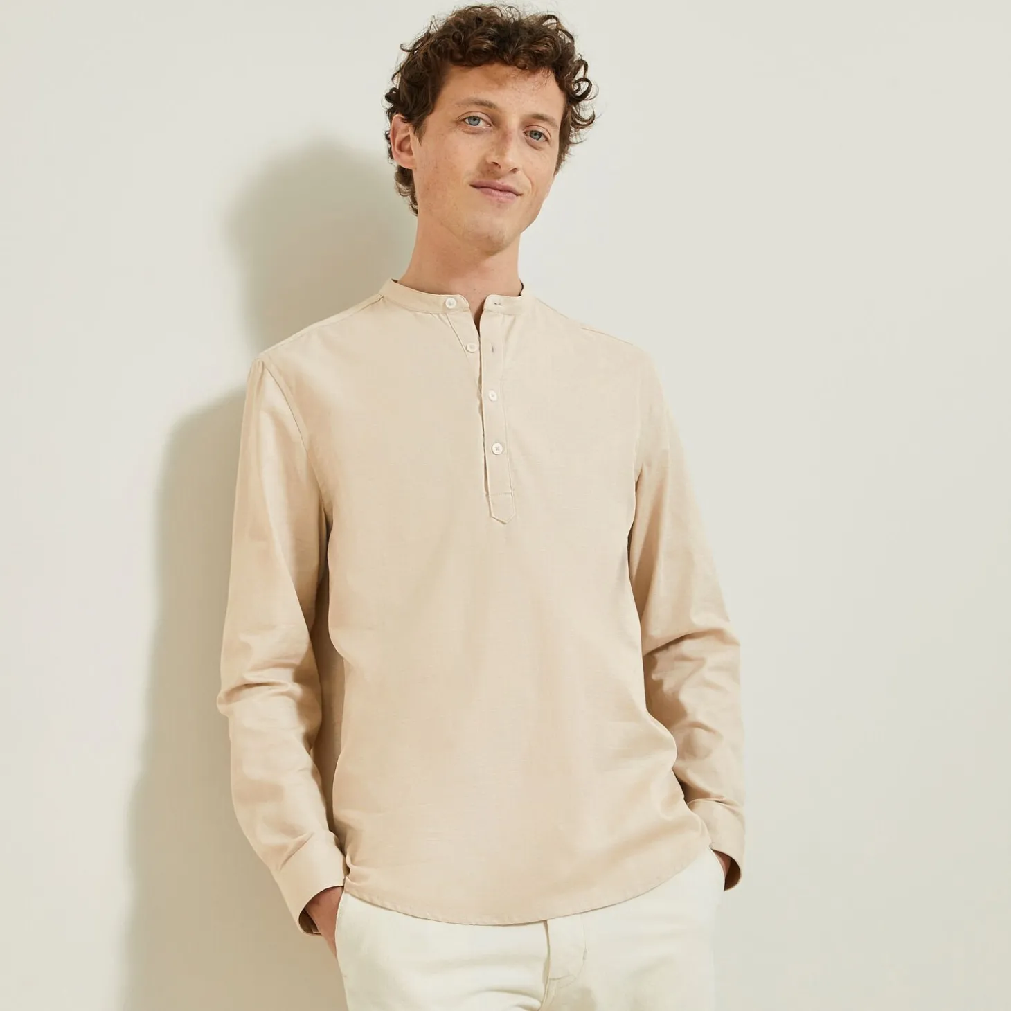 Best Regular effen hemd in gerecycled getextureerd kato Overhemd