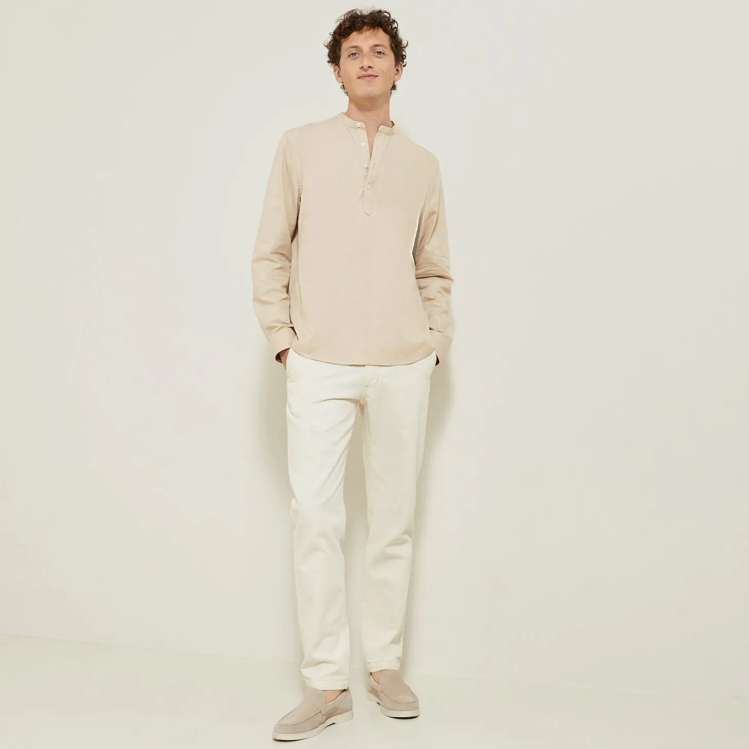 Best Regular effen hemd in gerecycled getextureerd kato Overhemd