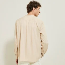 Best Regular effen hemd in gerecycled getextureerd kato Overhemd