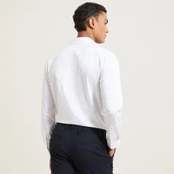 Best Regular effen hemd in katoen, nylon en elastaan Formele Overhemden|Overhemd