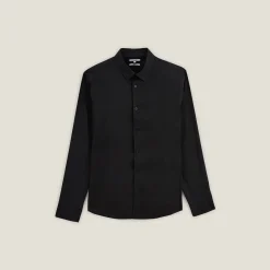 Discount Regular effen hemd in katoen, nylon en elastaan Formele Overhemden|Overhemd