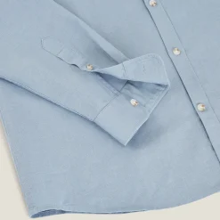 Flash Sale Regular effen hemd in katoen en linnen Overhemd