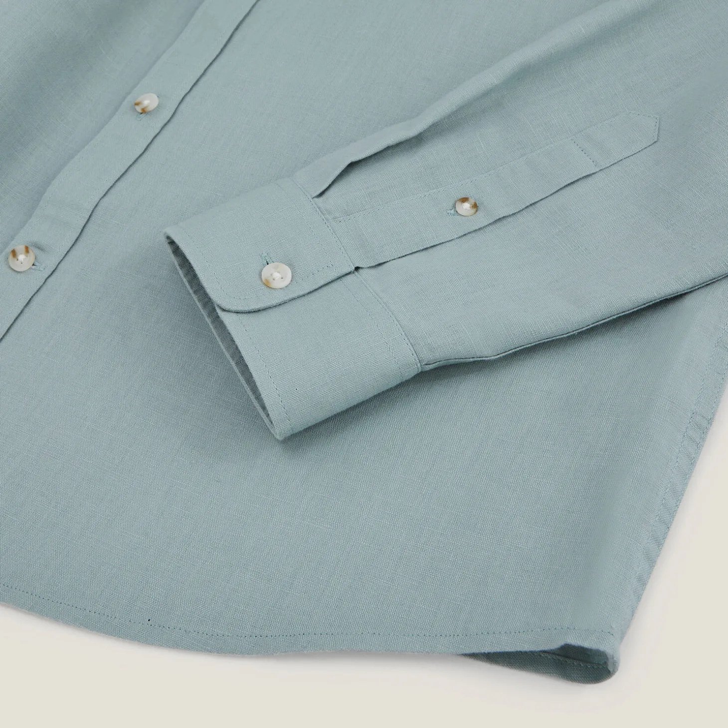 Store Regular effen hemd in katoen en linnen Overhemd