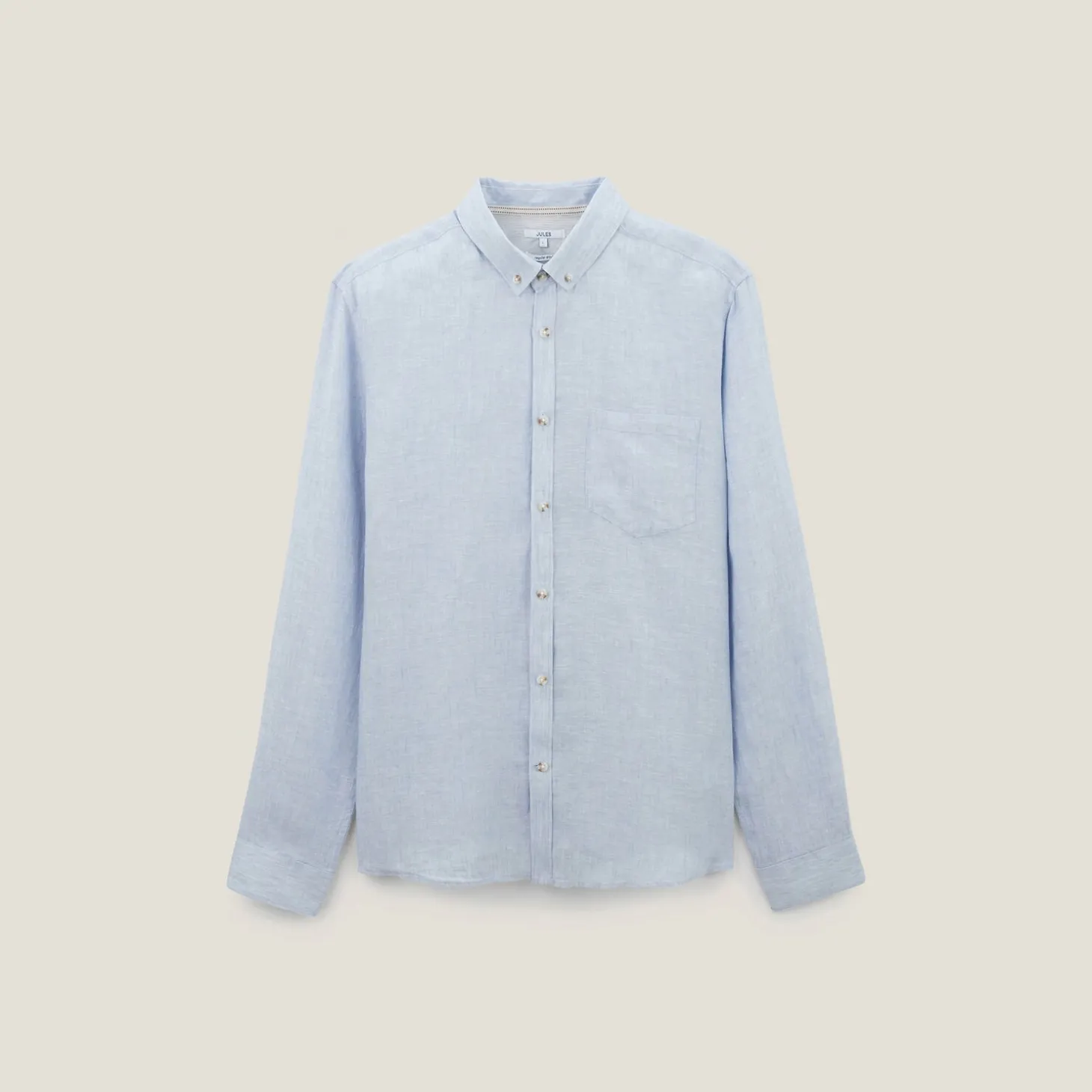 Cheap Regular effen hemd in linnen Overhemd