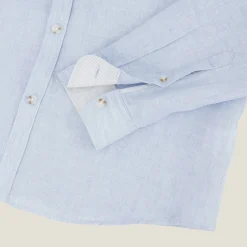 Cheap Regular effen hemd in linnen Overhemd