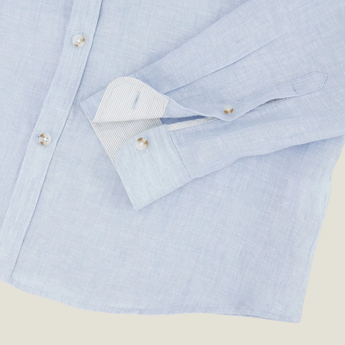 Cheap Regular effen hemd in linnen Overhemd