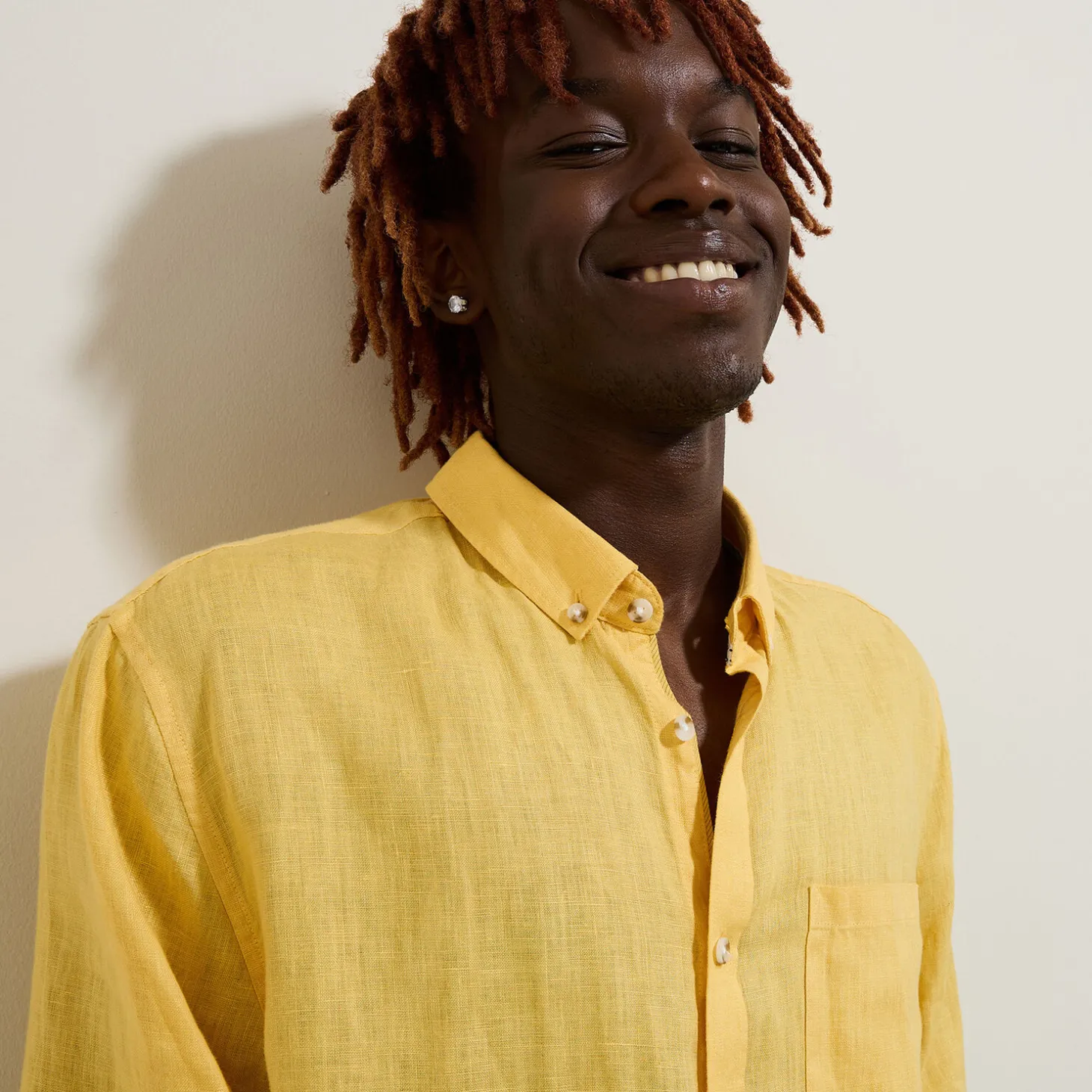 Store Regular effen hemd in linnen Overhemd