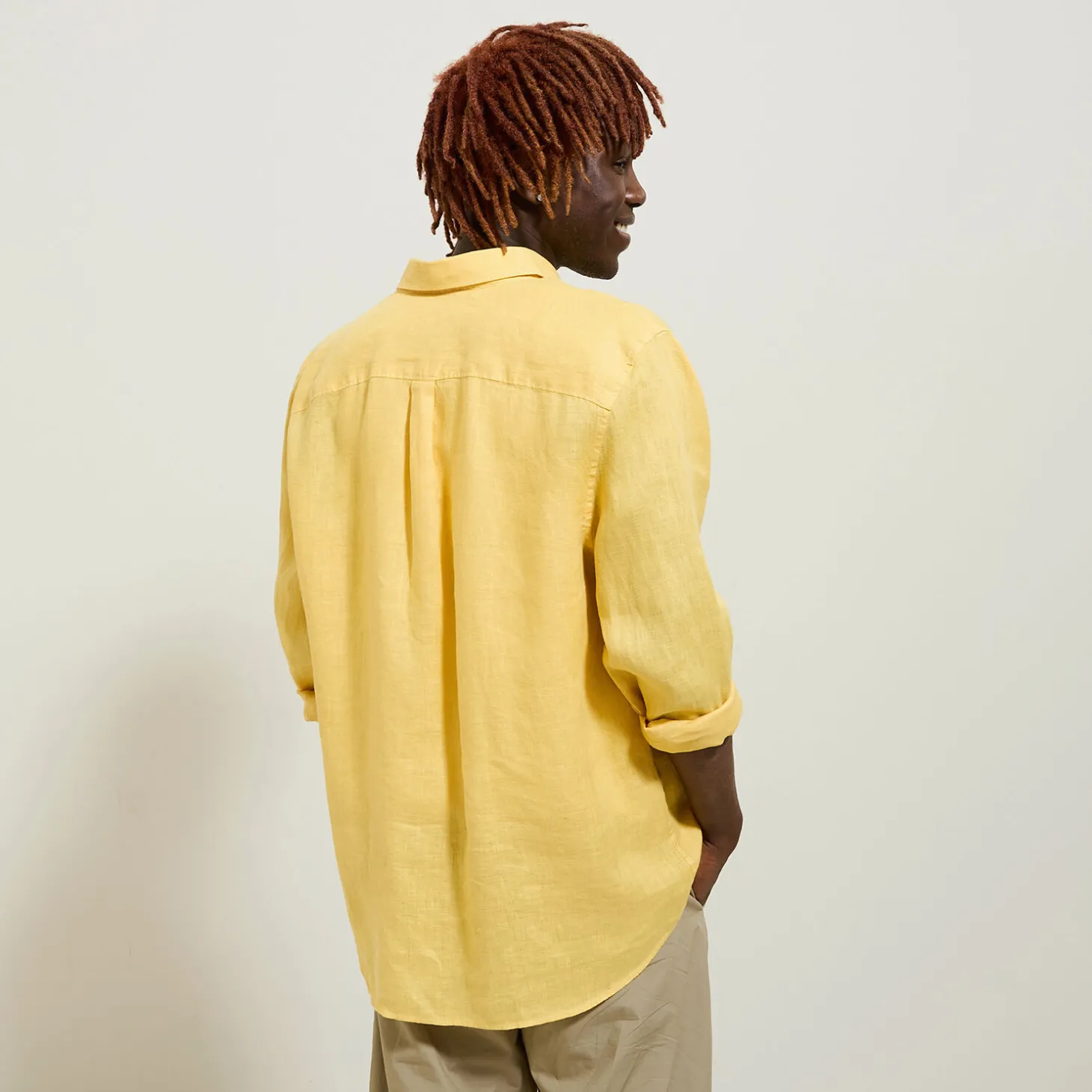 Store Regular effen hemd in linnen Overhemd