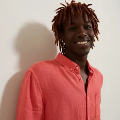 Shop Regular effen hemd in linnen Overhemd