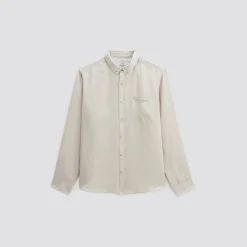 Cheap Regular effen hemd in linnen Overhemd