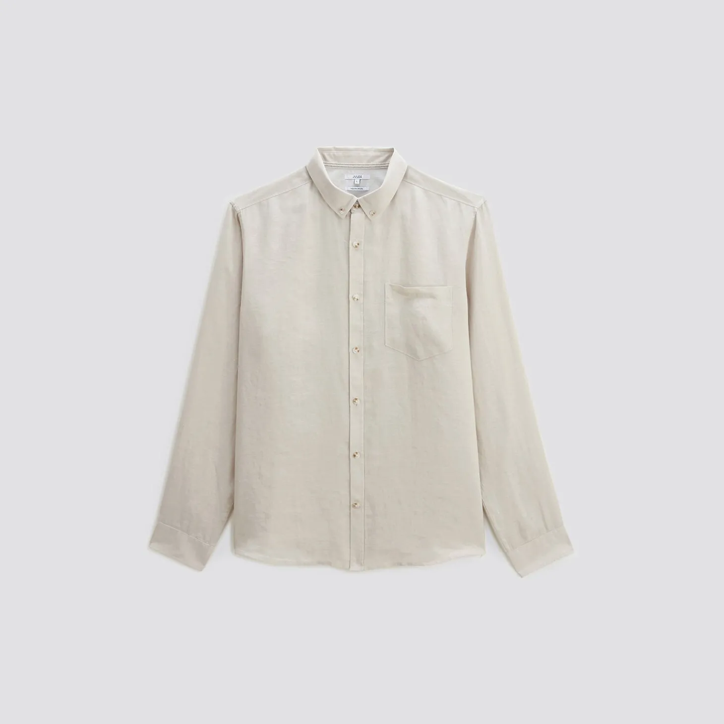 Cheap Regular effen hemd in linnen Overhemd