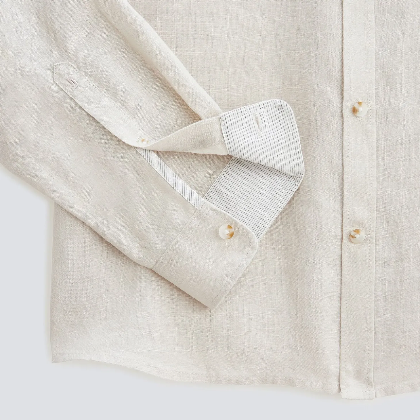 Cheap Regular effen hemd in linnen Overhemd