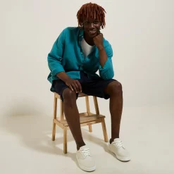 Discount Regular effen hemd in linnen Overhemd