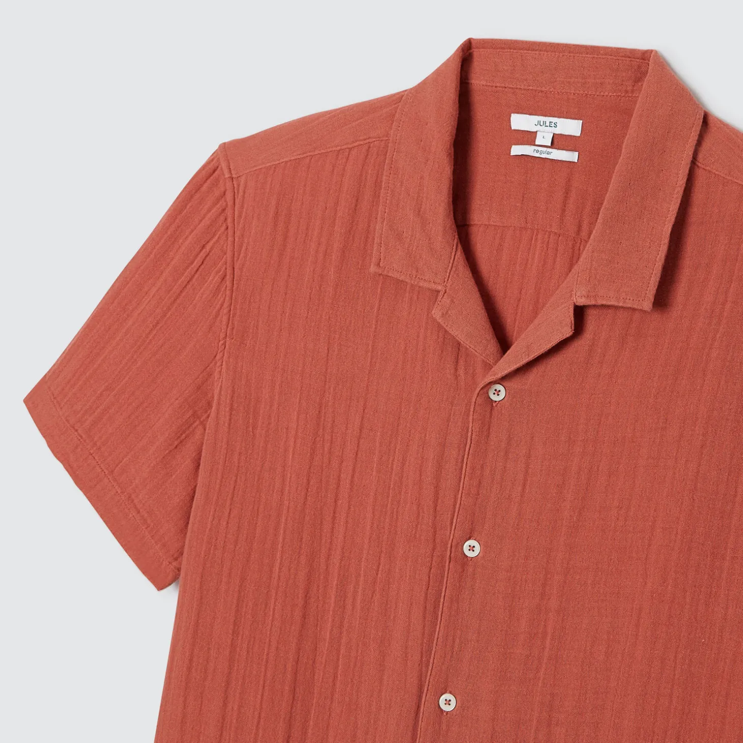 Cheap Regular effen hemdje in katoengaas Overhemd