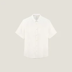 Discount Regular effen hemdje in linnen Overhemd