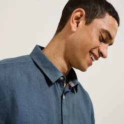 Best Sale Regular effen hemdje in linnen Overhemd