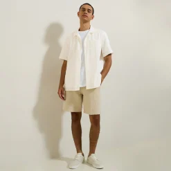 Shop Regular effen hemdje met ajourborduursel Overhemd