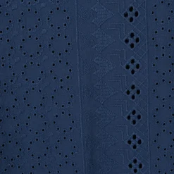 Flash Sale Regular effen hemdje met ajourborduursel Overhemd