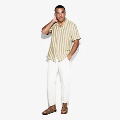 Store Regular fit gestreept overhemd met korte mouw van Overhemd