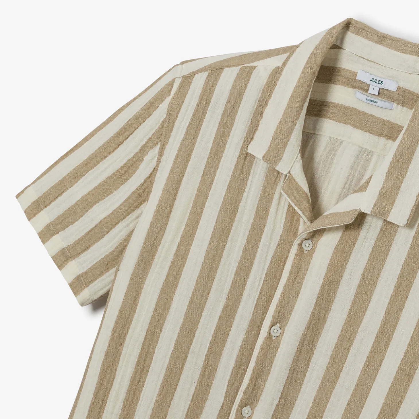 Store Regular fit gestreept overhemd met korte mouw van Overhemd