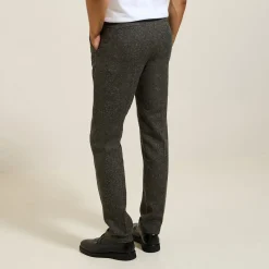 Best Sale Regular, flanellen chinobroek met plooien Broek