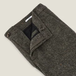 Best Sale Regular, flanellen chinobroek met plooien Broek