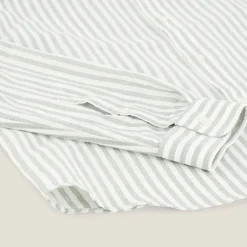 Clearance Regular gestreept hemd in katoen en linnen Overhemd